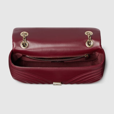 GUCCI GG Marmont Medium Shoulder Bag - Rosso Ancora Red image 1