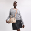 COACH Rowan Satchel Bag In Signature Canvas - Silver/Sand/Taupe image 2
