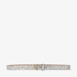 JIMMY CHOO Mini Helina Champagne Glitter Fabric Belt - 100 image