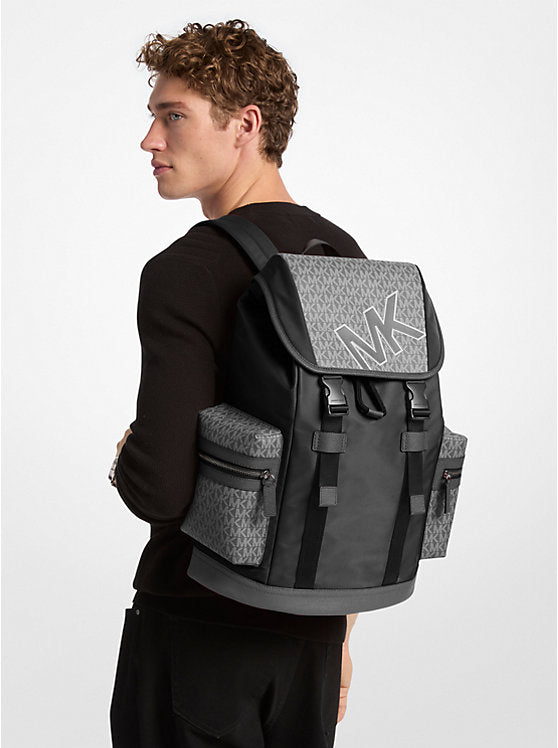 MICHAEL KORS Cooper Signature Logo and Nylon Backpack image 1