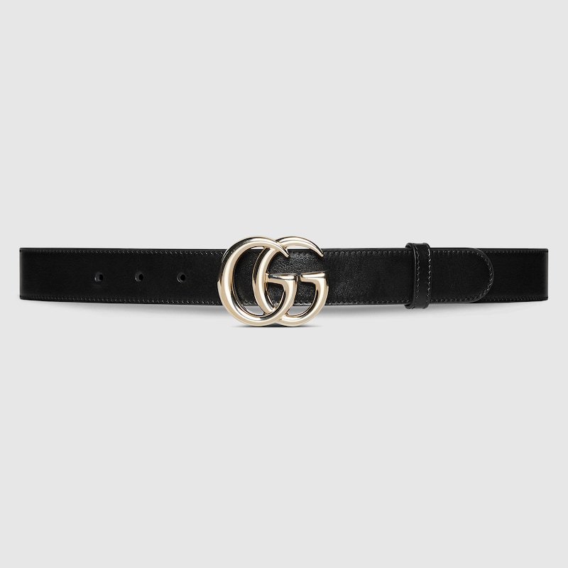 GUCCI Gg Marmont Thin Belt - Black - 65 image