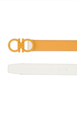 SALVATORE FERRAGAMO Ceinture Reversible Blanc Orange Belt image 0