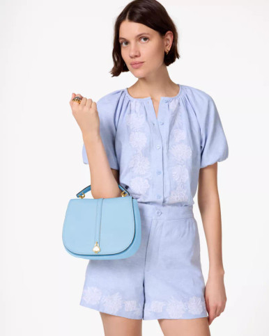 KATE SPADE Kayla Pebbled Leather Saddle Bag (Arriving In Delhi ) image 1