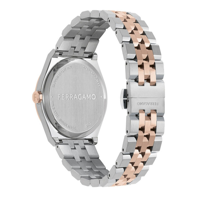 SALVATORE FERRAGAMO Vega Quartz Silver Dial Two-Tone Men's Watch