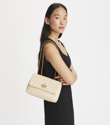 TORY BURCH Small Kira Chevron Convertible Shoulder Bag - New Cream image 1