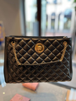 VERSACE Elegant Large Black Nappa Leather Tote image 2
