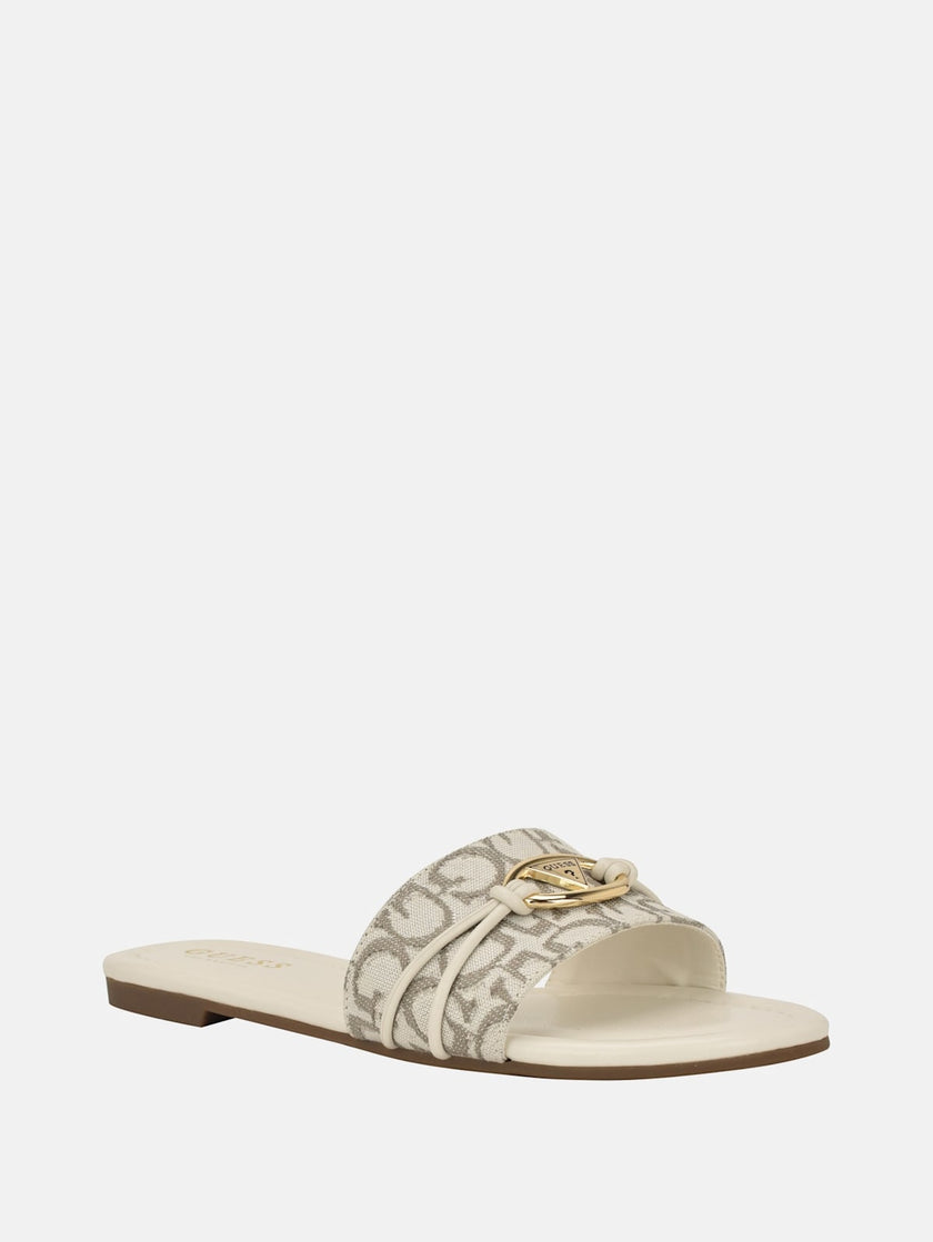GUESS Lynzy Logo Beach Slides - Grey image 0