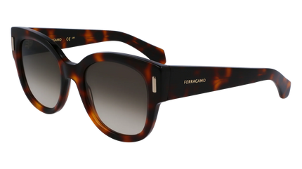 SALVATORE FERRAGAMO Brown Gradient Oval Ladies Sunglasses SF2007S 240 51 image 1