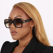 GUCCI Brown Gradient Square Ladies Sunglasses GG1337S 003 54