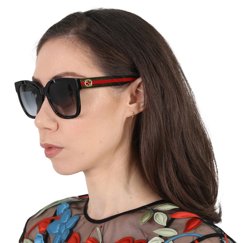GUCCI Grey Gradient Square Ladies Sunglasses GG0034SN 002 54