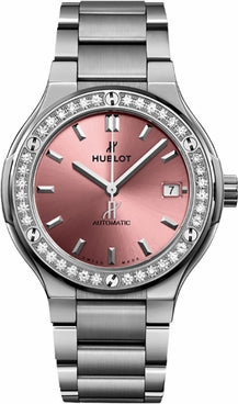 HUBLOT Classic Fusion Pink Dial Women'S Watch 568.Nx.891P.Nx.1204 1