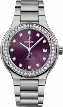 HUBLOT Classic Fusion Purple Dial Women'S Watch 568.Nx.897V.Nx.1204 1