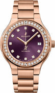 HUBLOT Classic Fusion Rose Gold Diamonds Women'S Watch 568.Ox.898V.Ox.1204 1