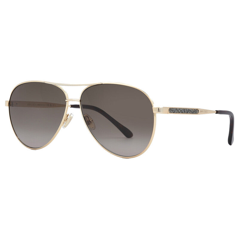 JIMMY CHOO Brown Gradient Pilot Ladies Sunglasses JIMENA/S 006J/HA 60