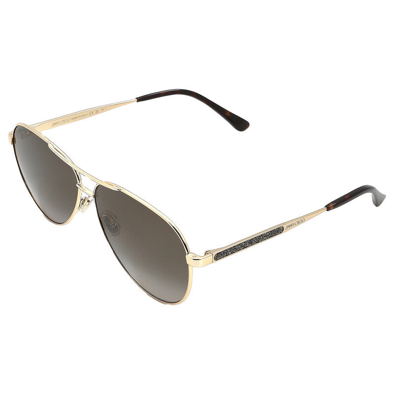 JIMMY CHOO Brown Gradient Pilot Ladies Sunglasses JIMENA/S 006J/HA 60