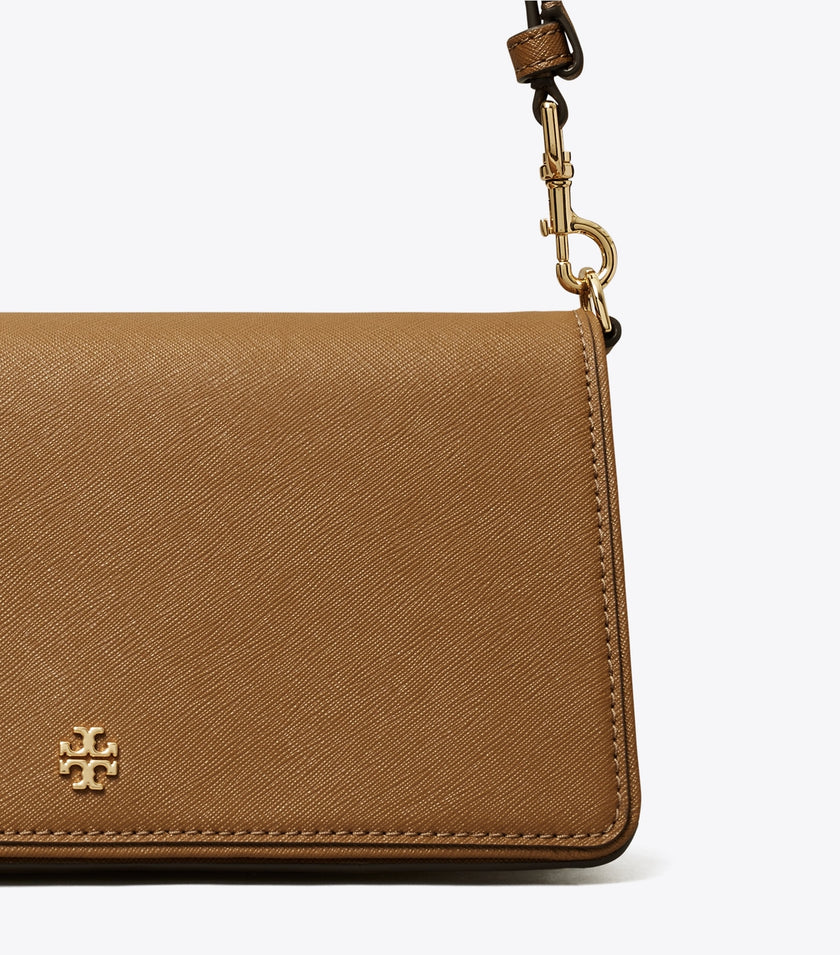 TORY BURCH Leather Convertible Crossbody - moose