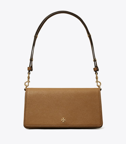 TORY BURCH Leather Convertible Crossbody - Moose