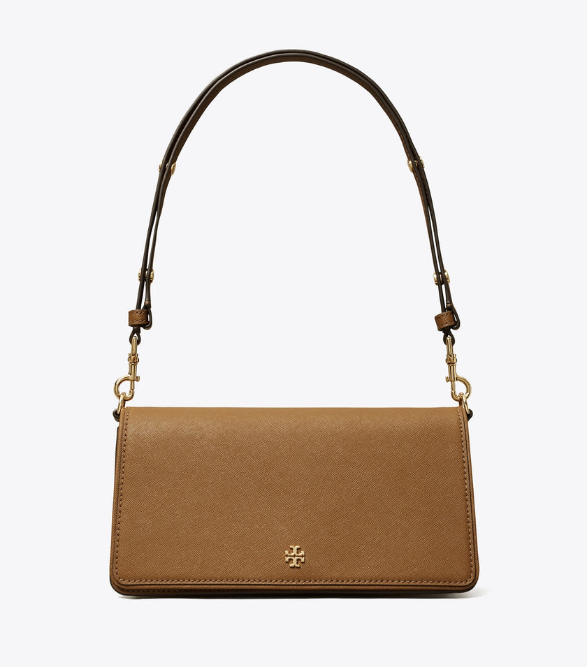 TORY BURCH Leather Convertible Crossbody - moose