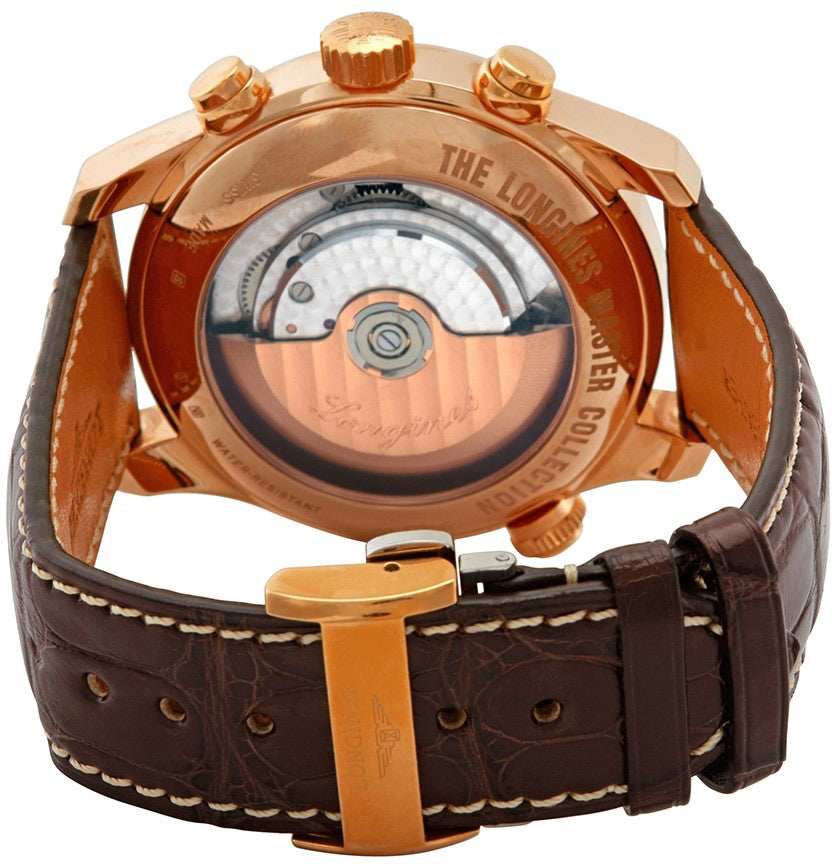 LONGINES Master Collection Chronograph 18K Rose Gold Men'S Watch L2.716.8.78.3 3
