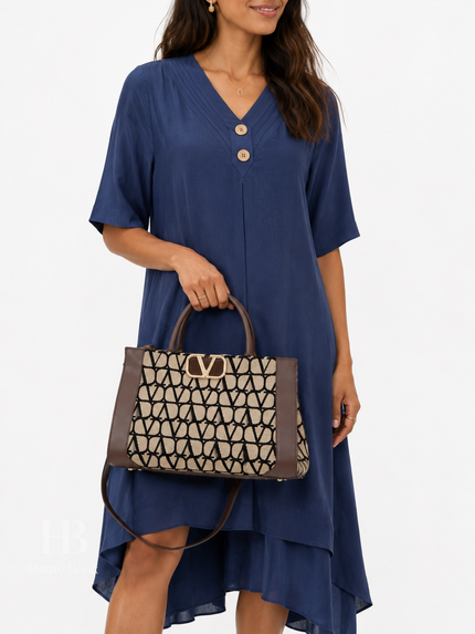 VALENTINO Medium Vlogo Signature Toile Iconographe Handbag