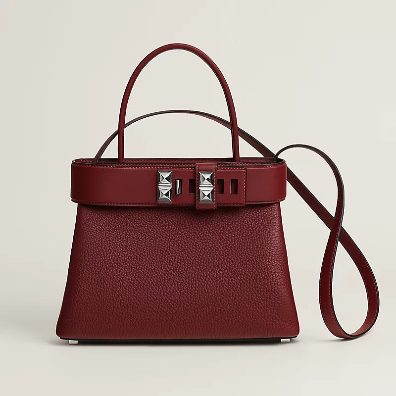 [Brand New] HERMES Medor Clous Bag - Rouge H