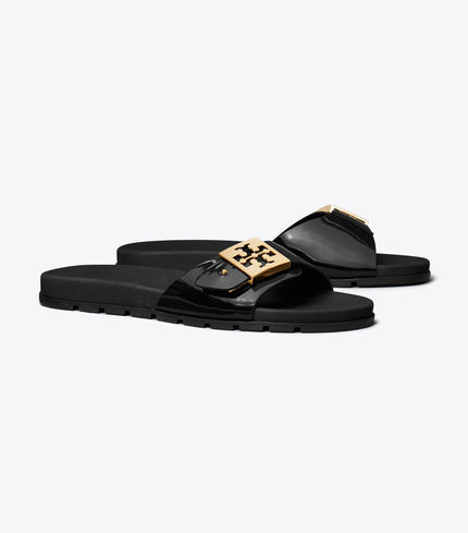 [AT DELHI] TORY BURCH Mellow Slide - Perfect Black / Gold