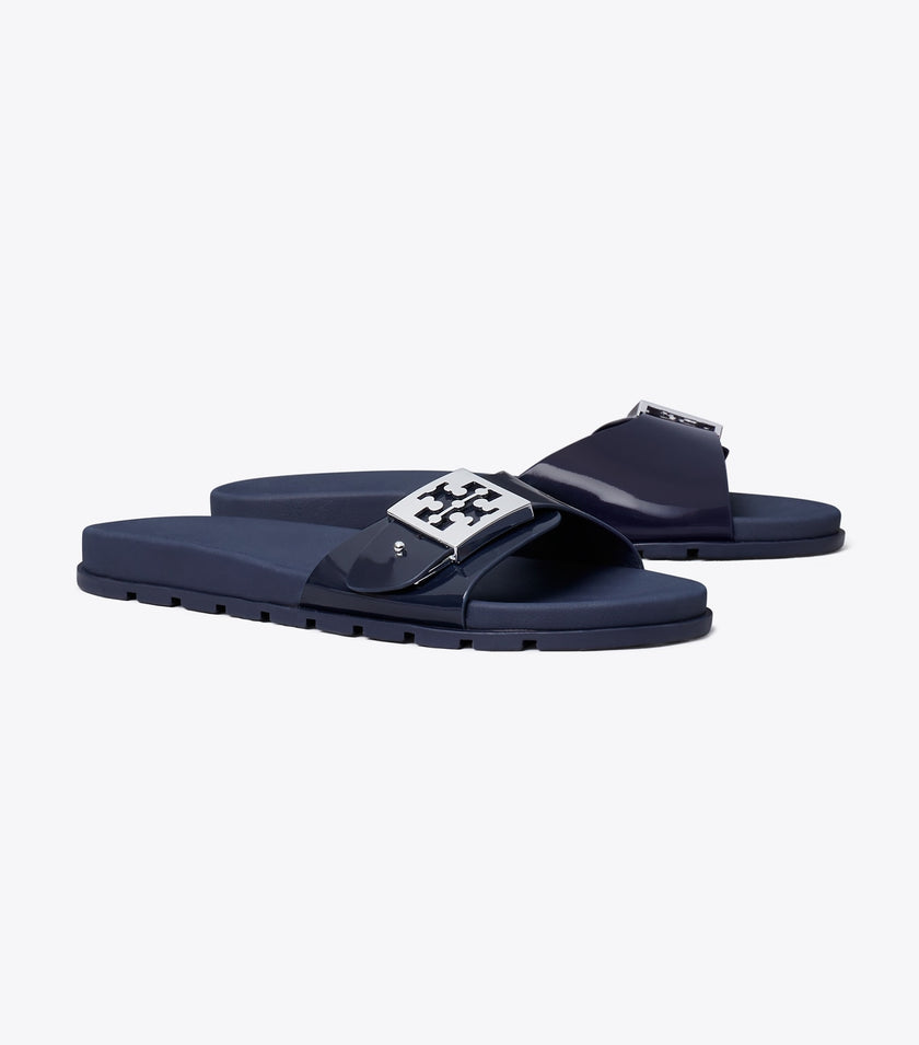 [ARRIVING  IN INDIA] TORY BURCH Mellow Slide - new navy / silver