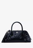 MICHAEL KORS Petra Small Signature Logo Floral Embellished Crossbody Bag - Navy