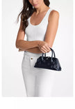 MICHAEL KORS Petra Small Signature Logo Floral Embellished Crossbody Bag - Navy