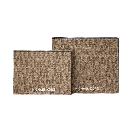 [At India] MICHAEL KORS Cooper Logo Billfold Wallet With Passcase - Camel