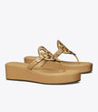 TORY BURCH Miller Wedge Sandal - ginger shortbread
