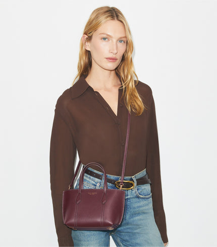 TORY BURCH Mini Perry Tote - Beetle Berry