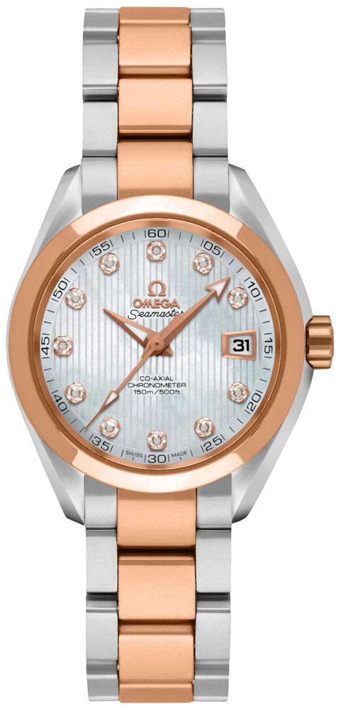 OMEGA Seamaster Aqua Terra Automatic Chronometer Diamond Ladies Watch 231.20.30.20.55.001 1