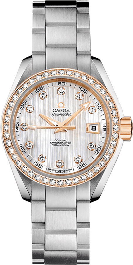 OMEGA Seamaster Aqua Terra Diamond Bezel Women'S Watch 231.25.30.20.55.003 1