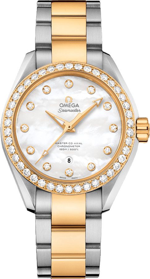 OMEGA Seamaster Aqua Terra Gold & Steel 34Mm Women'S Watch 231.25.34.20.55.006 1