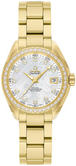 OMEGA Seamaster Aqua Terra Solid 18K Yellow Gold Diamond Women'S Watch 231.55.34.20.55.001 1