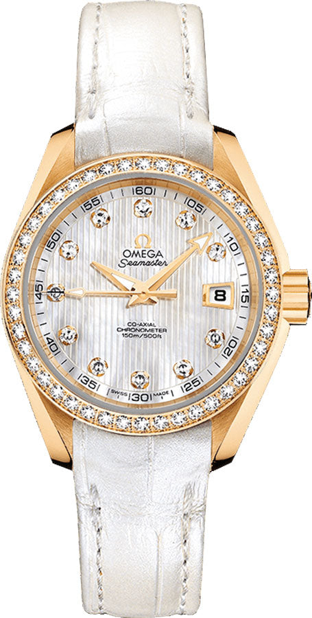 OMEGA Seamaster Aqua Terra 18K Gold Diamond Women'S Watch 231.58.30.20.55.002 1