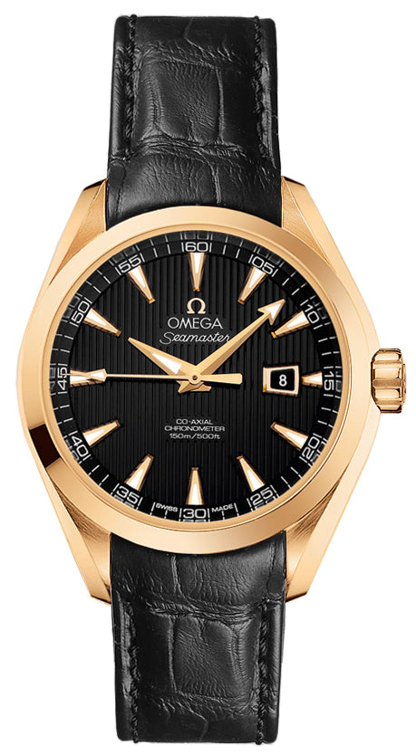 OMEGA Seamaster Aqua Terra Black Dial Solid 18K Gold Women'S Watch 231.53.34.20.01.001 1