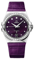 OMEGA Constellation Purple Dial Diamond Women'S Watch 123.18.35.60.60.001 1