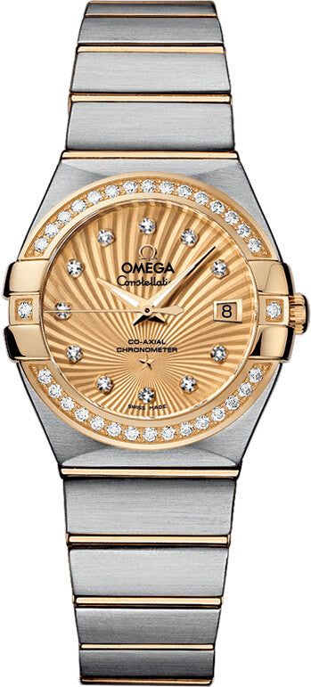OMEGA Constellation Diamond Champagne Dial Women'S Watch 123.25.27.20.58.001 1