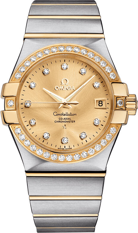 OMEGA Constellation Gold & Diamond 35Mm Women'S Watch 123.25.35.20.58.001 1