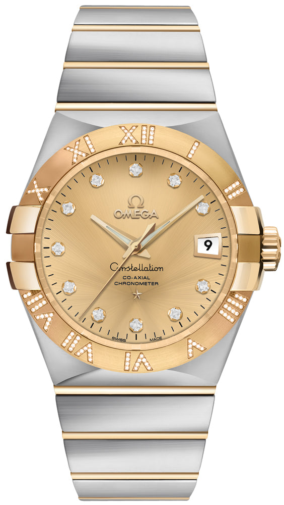 OMEGA Constellation Gold & Diamond Men'S Watch 123.25.35.20.58.002 1