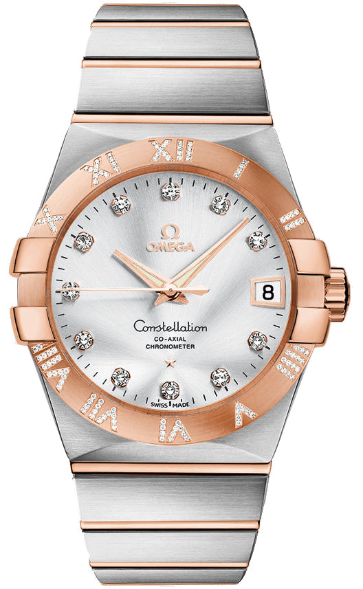 OMEGA Constellation Silver Diamond Dial Men'S Watch 123.25.38.21.52.003 1