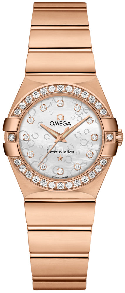 OMEGA Constellation Solid Rose Gold & Diamond Ladies Watch 123.55.27.60.55.015 1