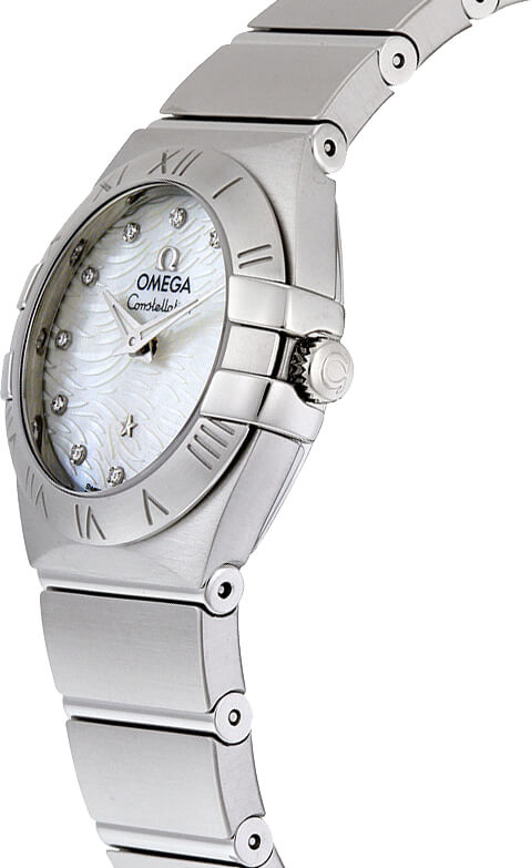OMEGA Constellation 24Mm Steel Women'S Watch 123.10.24.60.55.004 2