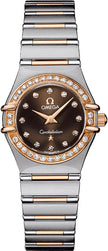 OMEGA Constellation 95 Brown Dial Diamond Bezel Women'S Watch 1360.60.00 1