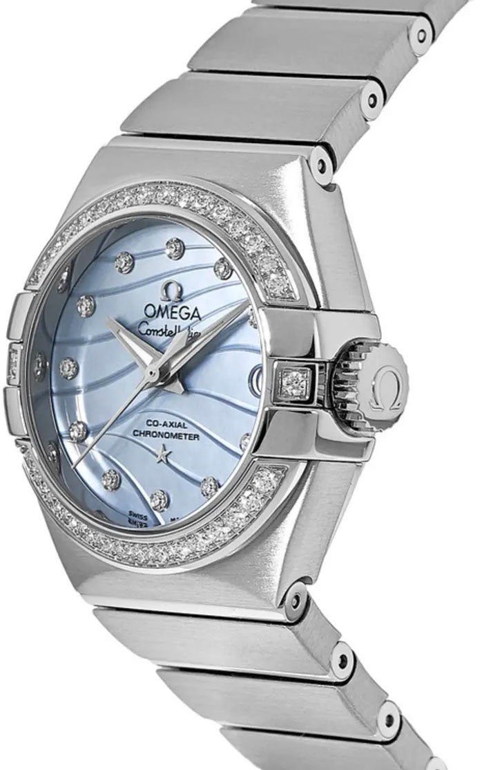 OMEGA Constellation Chronometer Diamond Women Watch 123.15.27.20.57.001 2