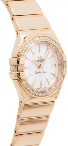 OMEGA Constellation Rose Gold Diamond Women'S Watch 123.55.27.60.55.006 2