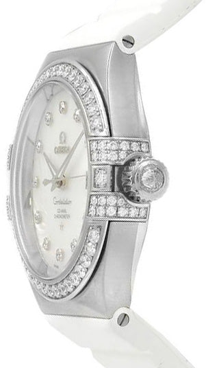 OMEGA Constellation Solid 18K White Gold Women'S Watch 123.57.35.20.55.005 2