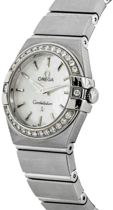OMEGA Constellation White Mother Of Pearl Dial 24Mm Women'S Watch 123.15.24.60.05.001 2